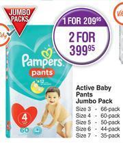 Dis-Chem Pampers Active Baby Pants Jumbo Pack-Per Pack offer