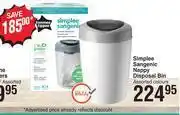 Dis-Chem Tommee Tippee Simplee Sangenic Nappy Dispoasable Bin offer