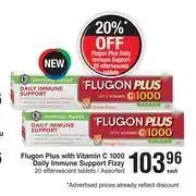 Dis-Chem Flugon Plus With Vitamin C 1000 Daily Immune Support Fizzy Assorted-20 Effervescent Tablets Each offer