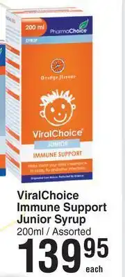 Dis-Chem Viral Choice Immune Support Junior Syrup Assorted-200ml Each offer