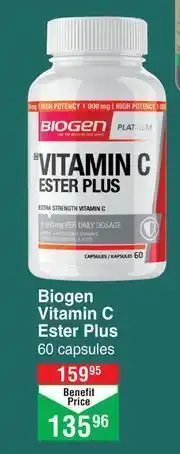Dis-Chem Biogen Vitamin C Ester Plus-60 Capsules offer
