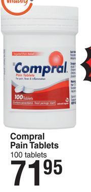 Compral Pain Tablets-100 Tablets
