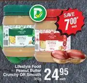 Dis-Chem Lifestyle Food Peanut Butter Crunchy Or Smooth-380g Each offer