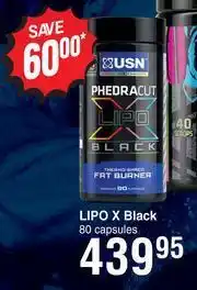Dis-Chem USN Lipo X Black 80 Capsules offer