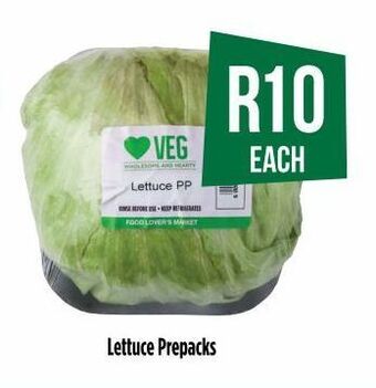 Food Lover's Market Lettuce prepacks offer