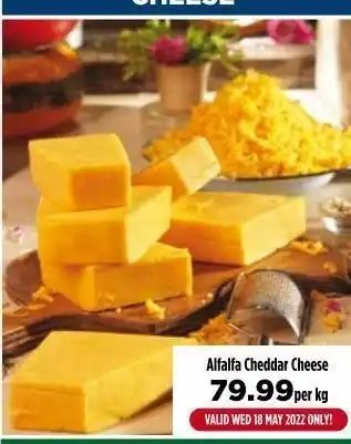 Alfalfa cheddar cheese