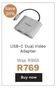 First Shop Targus USB-C Dual Video Adapter offer