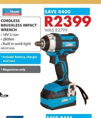 Cordless brushless impact wrench