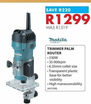 Chamberlain Trimmer palm router offer