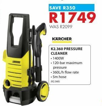 Chamberlain K2.360 pressure cleaners offer