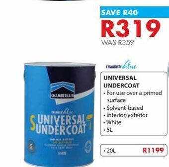 Chamberlain Universal undercoat offer