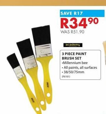 Chamberlain 3 piece paint brush set offer