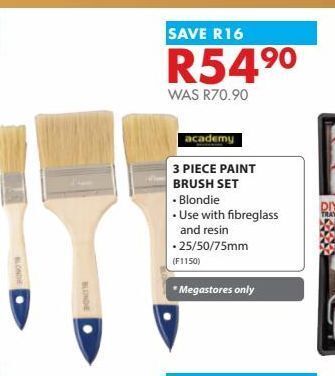 Chamberlain 3 piece paint brush set offer
