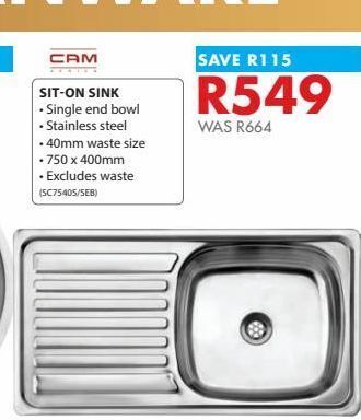 Chamberlain Sit-on sinks offer