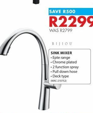 Chamberlain Sinks mixer offer