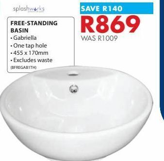 Chamberlain Free-standing basin offer