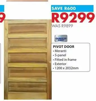 Chamberlain Pivot doors offer