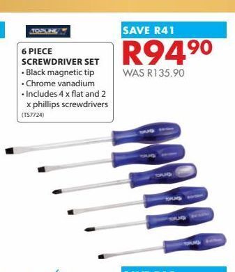 Chamberlain 6 piece screwdriver set offer