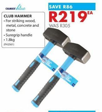 Chamberlain Club hammer offer