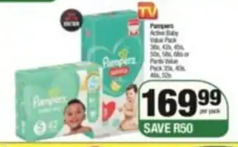 Spar Pampers Active Baby Value Pack offer