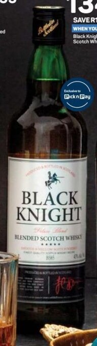 Pick n Pay Liquor Black Knight Blended Scotch Whisky 750ml offer