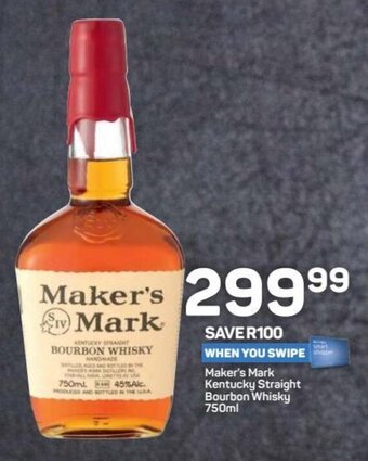 Maker's Mark Kentucky Straight Bourbon Whisky 750 ml
