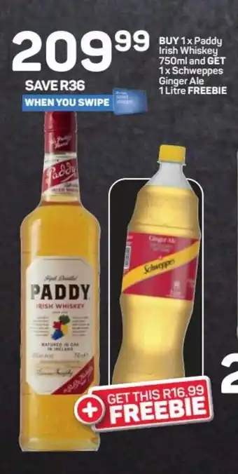 Pick n Pay Liquor Paddy Irish Whiskey 750ml offer