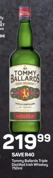 Tommy Ballards Triple Distilled Irish Whiskey 750ml
