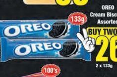 Boxer Oreo cream biscuits 2 offer