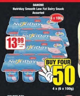 Boxer Danone nutriday smooth low fat dairy snack 4 offer