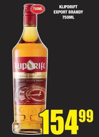 Boxer Klipdrift export brandy offer