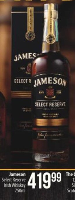Spar Tops Jameson Select Reserve Irish Whiskey 750ml offer