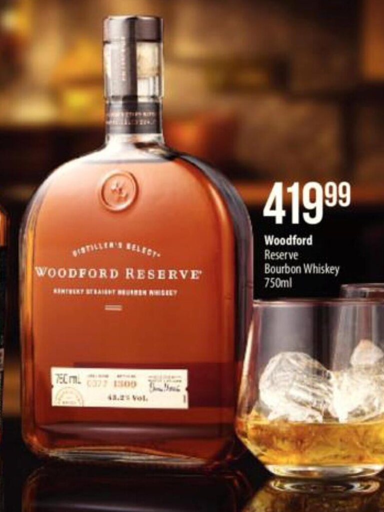 Woodford Reserve Bourbon Whiskey 750ml offer at Spar Tops