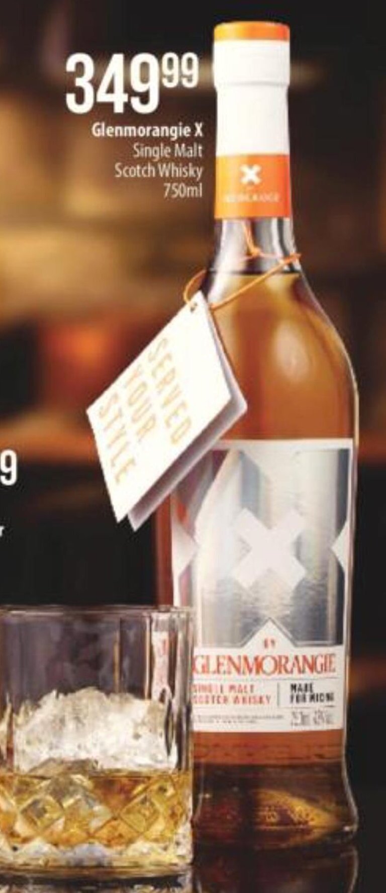 Glenmorangie X Single Malt Scotch Whisky 750ml offer at Spar Tops