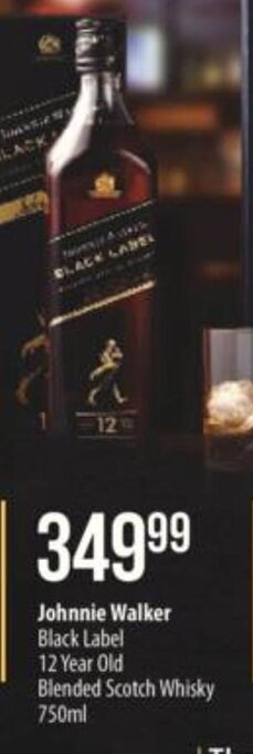 Spar Tops Johnnie Walker Black Label 12 Year Old Blended Scotch Whisky 750ml offer