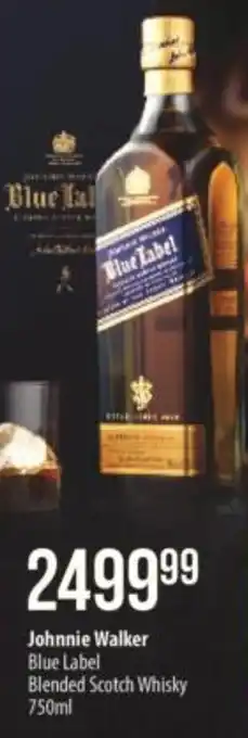 Spar Tops Johnnie Walker Blue Label Blended Scotch Whiskey 750ml offer