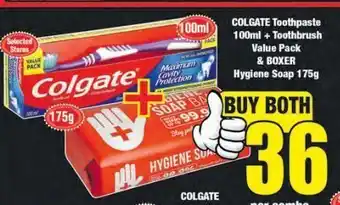 Boxer Colgate toothpaste & boxer soap offer