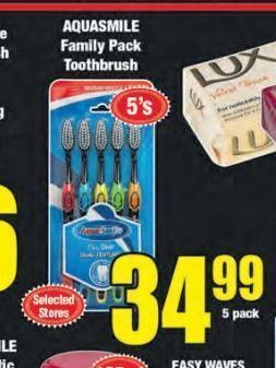 Boxer Aquasmile family pack toothbrush offer