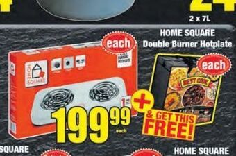 Boxer Home square double burner hotplate offer