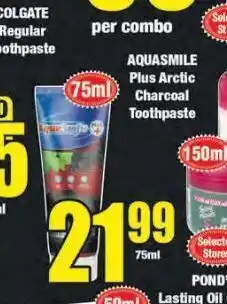 Boxer Aquasmile plus acrctic charcoal toothpaste offer