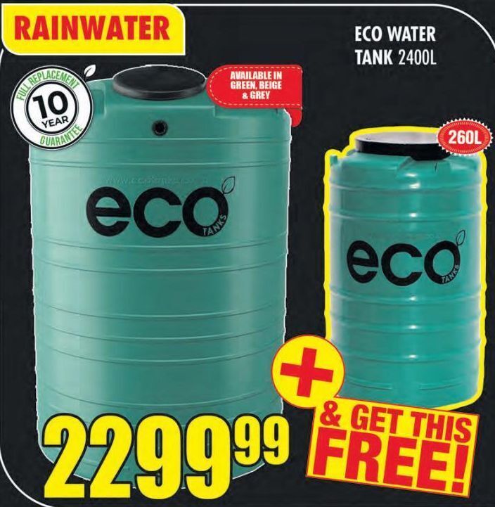 Eco water tank offer at Boxer Build