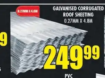 Galvanised corrugated roof sheeting