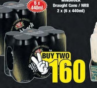 Windhoek draught cans / nrb 2