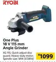 Builders Warehouse Ryobi One Plus 18V 115mm Angle Grinder XG 115 offer