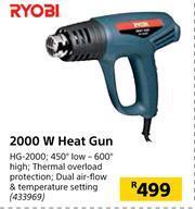 Builders Warehouse Ryobi 2000W Heat Gun HG-2000 offer