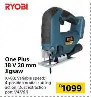 Builders Warehouse Ryobi One Plus 18V 20mm Jigsaw XJ-80 offer