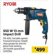 Builders Warehouse Ryobi 650W 13mm Impact Drill PD-650 offer