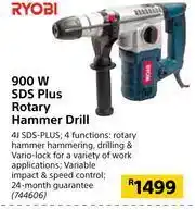 Builders Warehouse Ryobi 900W SDS Plus Rotary Hammer Drill 4J SDS Plus offer