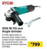 Builders Warehouse Ryobi 1010W 115mm Angle Grinder G-1159 offer