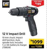 Builders Warehouse Cat 12V Impact Drill offer